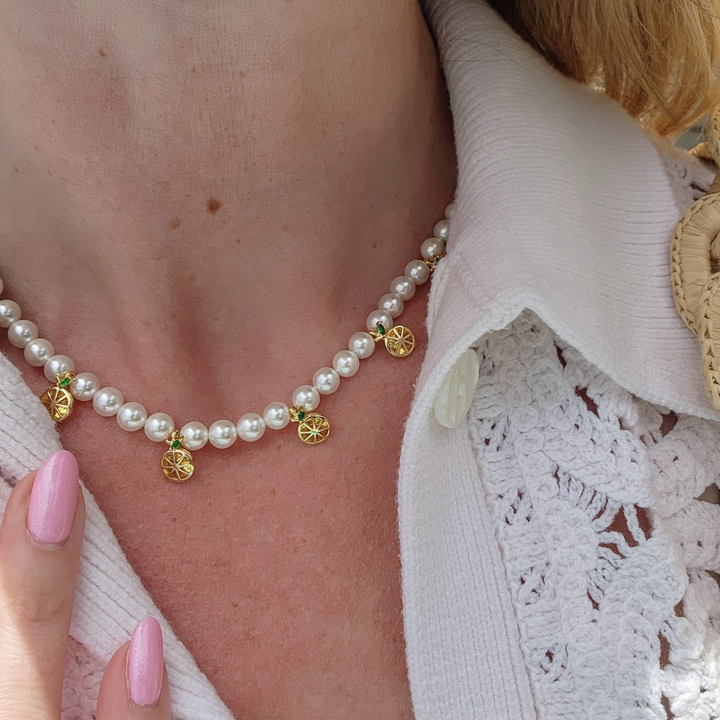 Citron Pearl Necklace