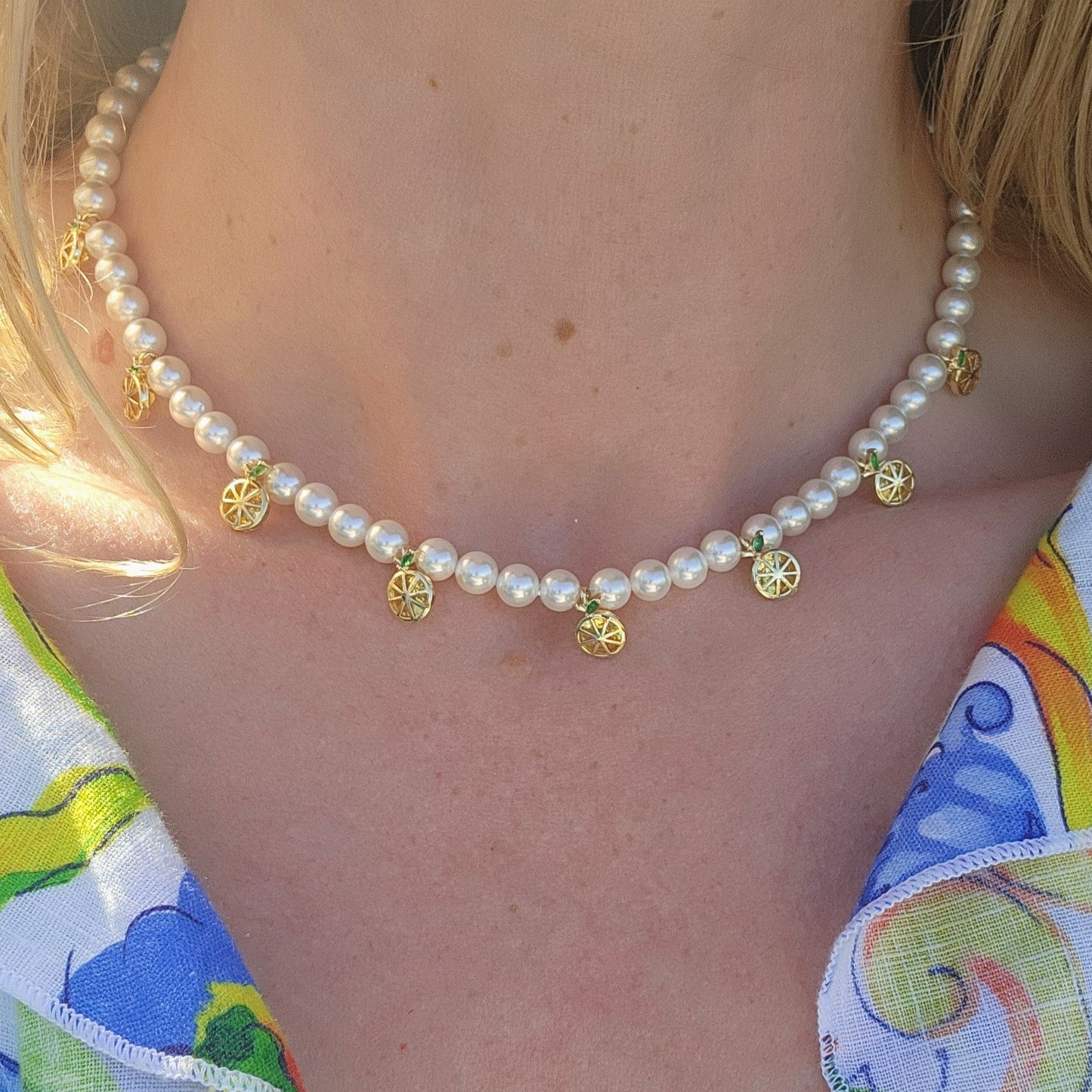 Citron Pearl Necklace