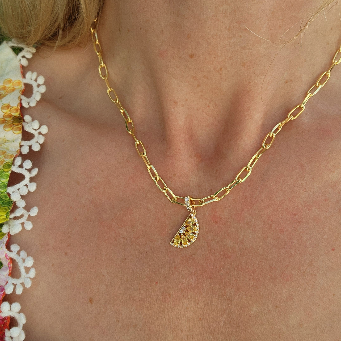 Citron Pendant Necklace