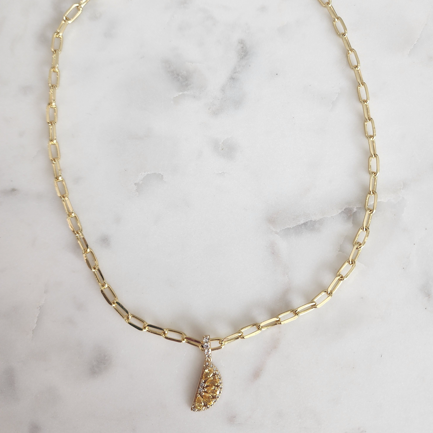 Citron Pendant Necklace