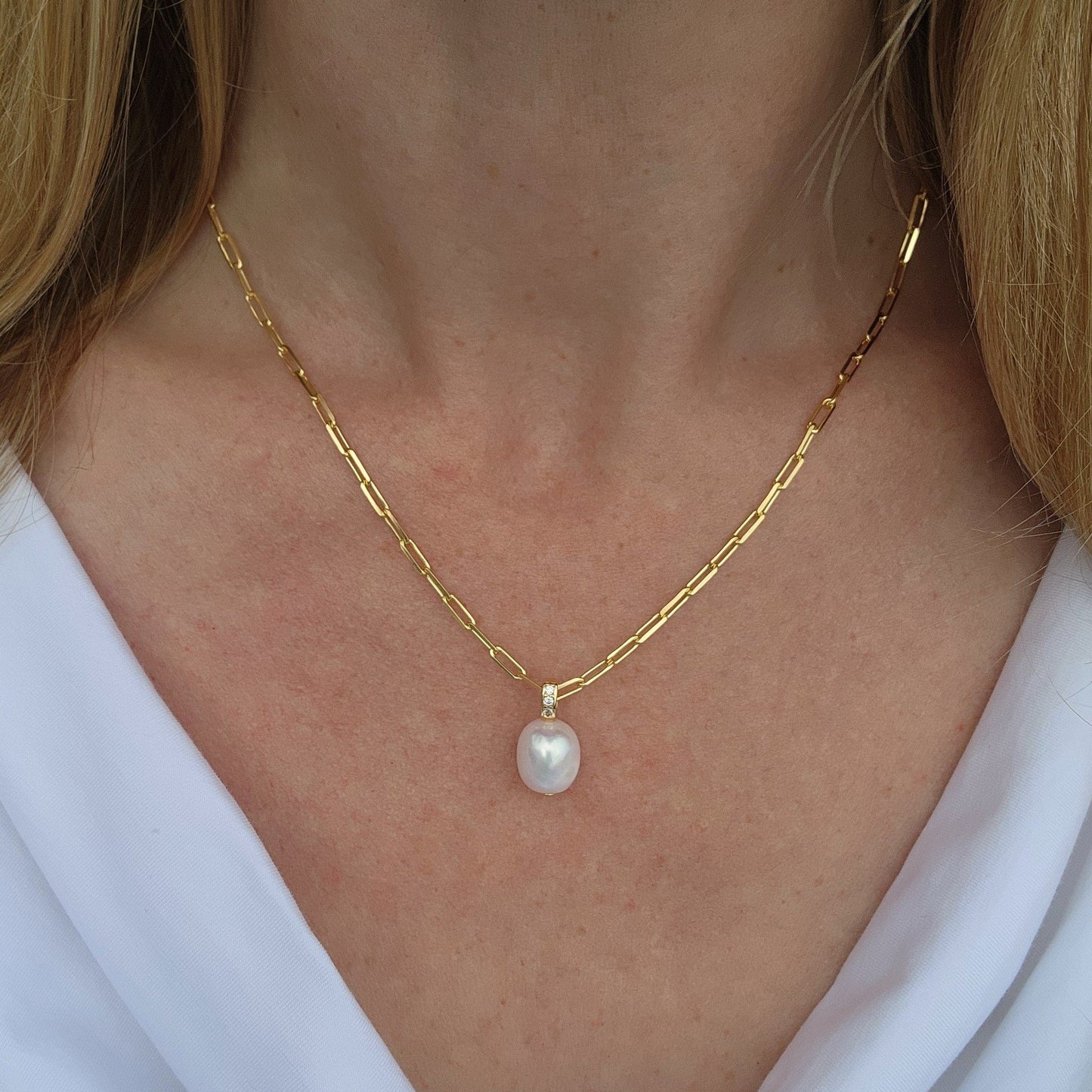 Banyan Pearl Chain Necklace