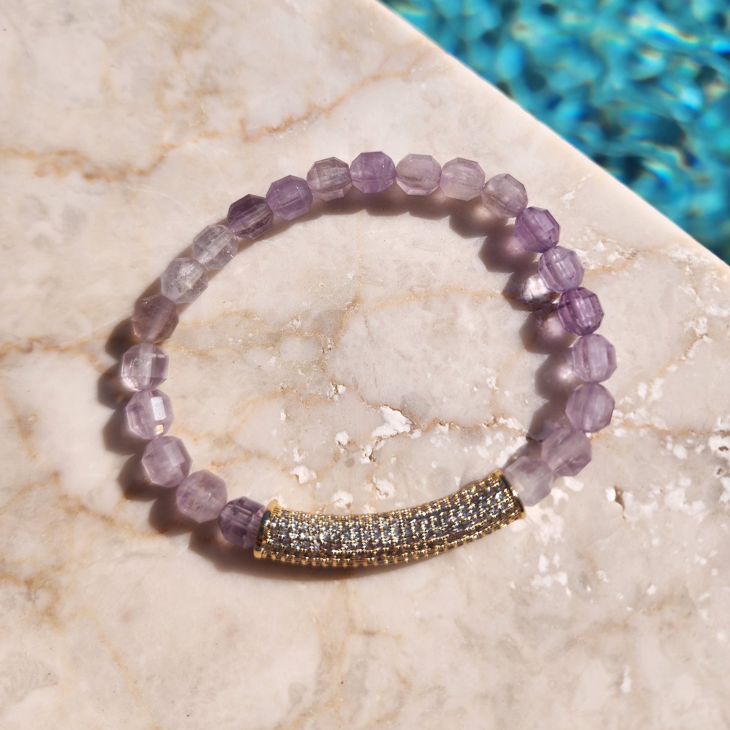 Celine Stretch Bracelet in amethyst