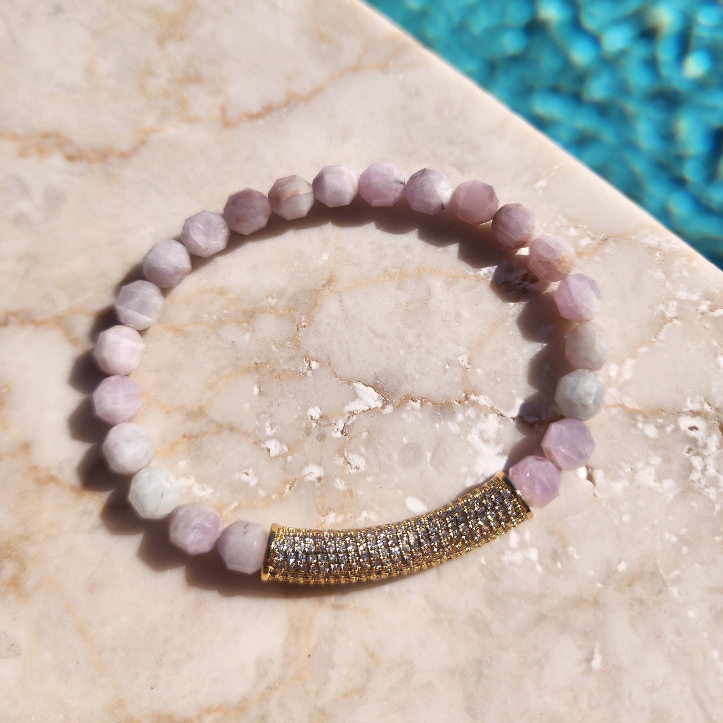 Celine Stretch Bracelet in kunzite