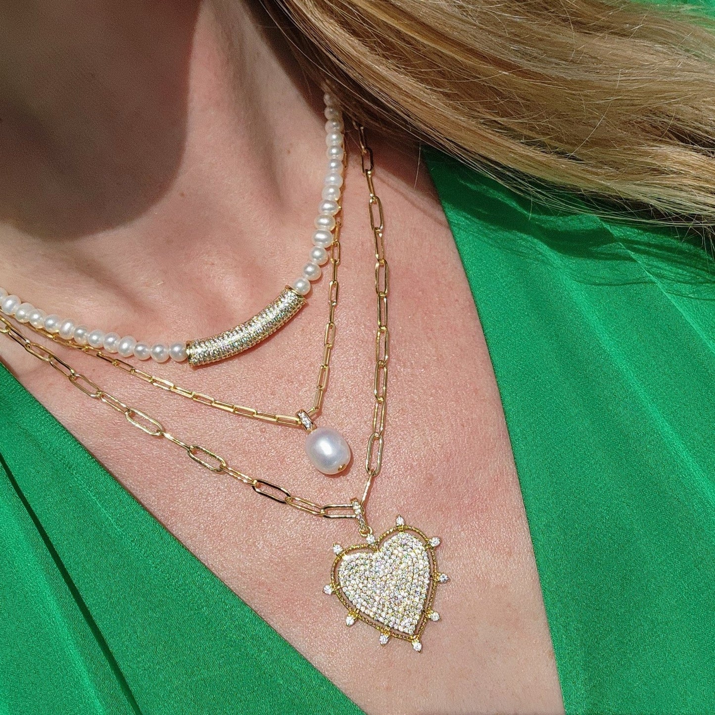 Celine Necklace in Freshwater Pearl