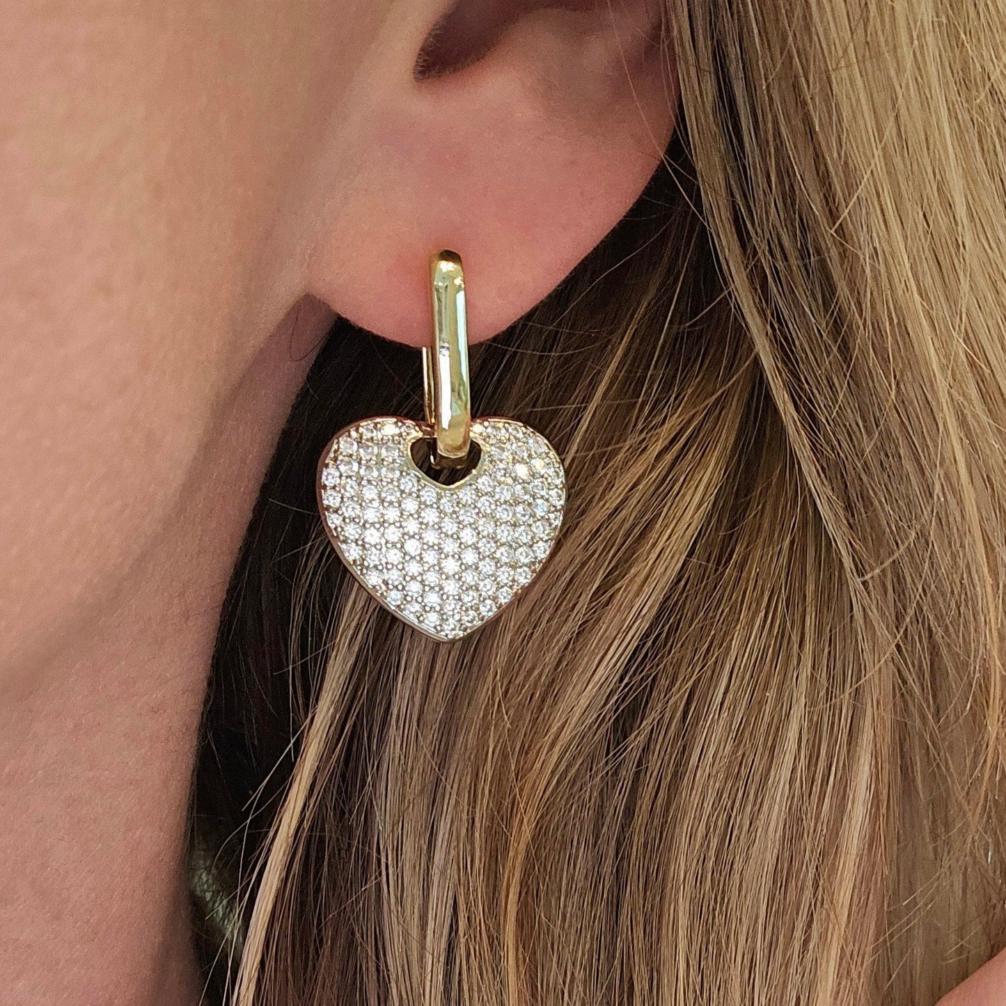 Sparkling Heart Earrings