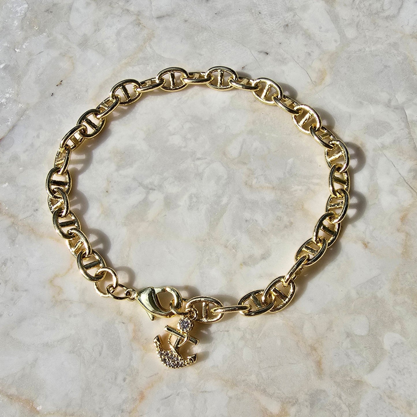 Nautical Bracelet with Anchor Charm