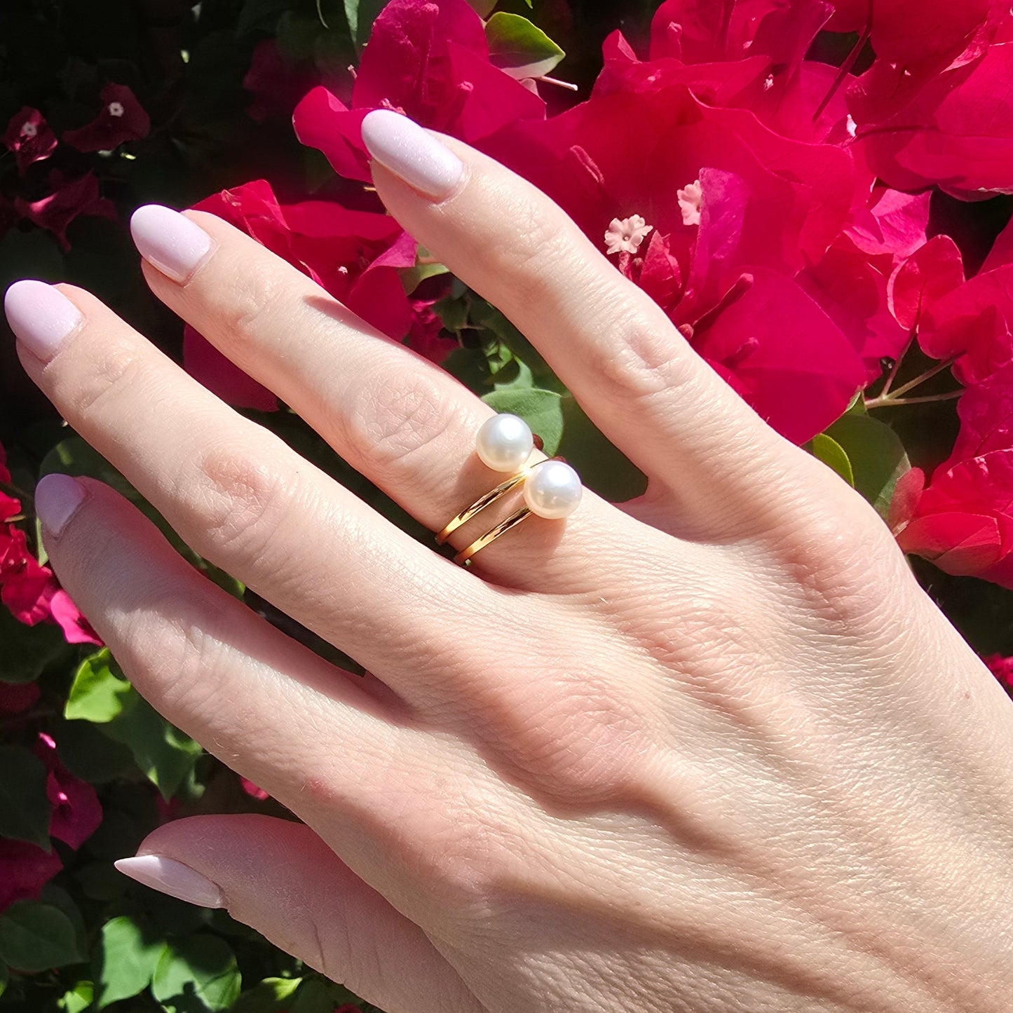 Double Pearl Ring