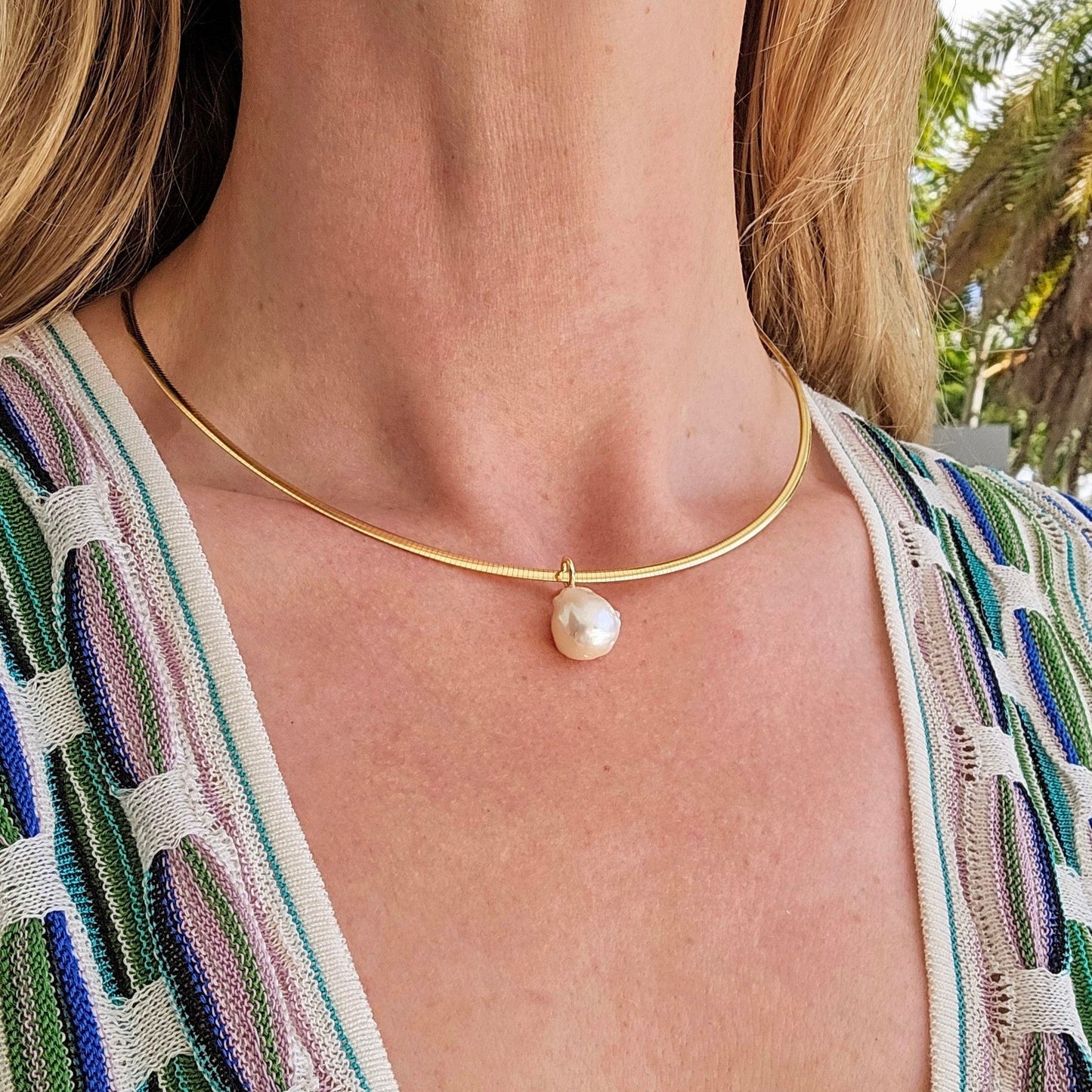Baroque Pearl Collar Necklace