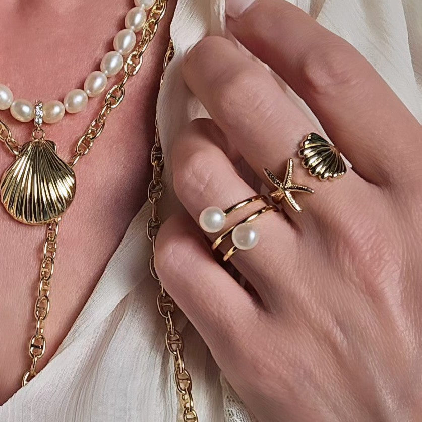 Double Pearl Ring