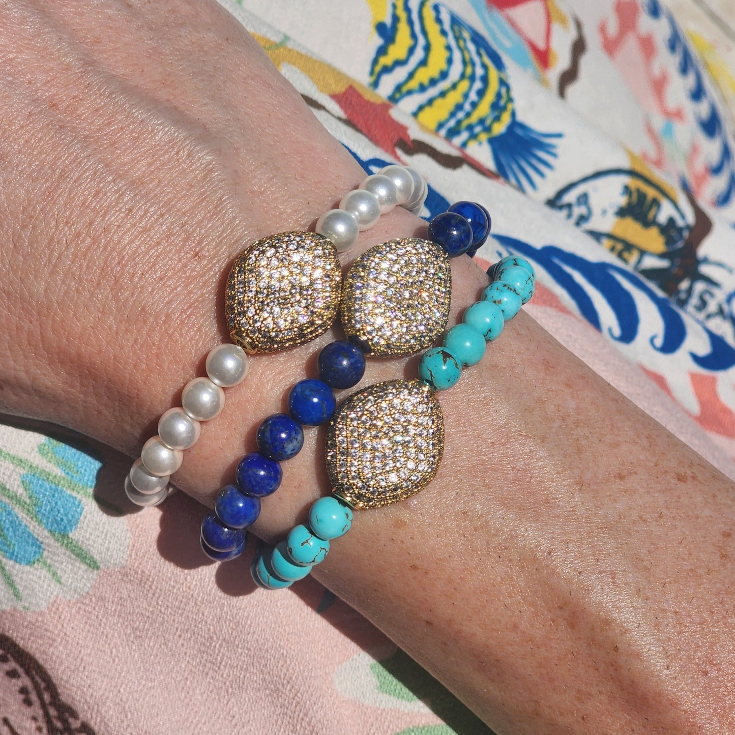 Pebble Bracelet in Lapis