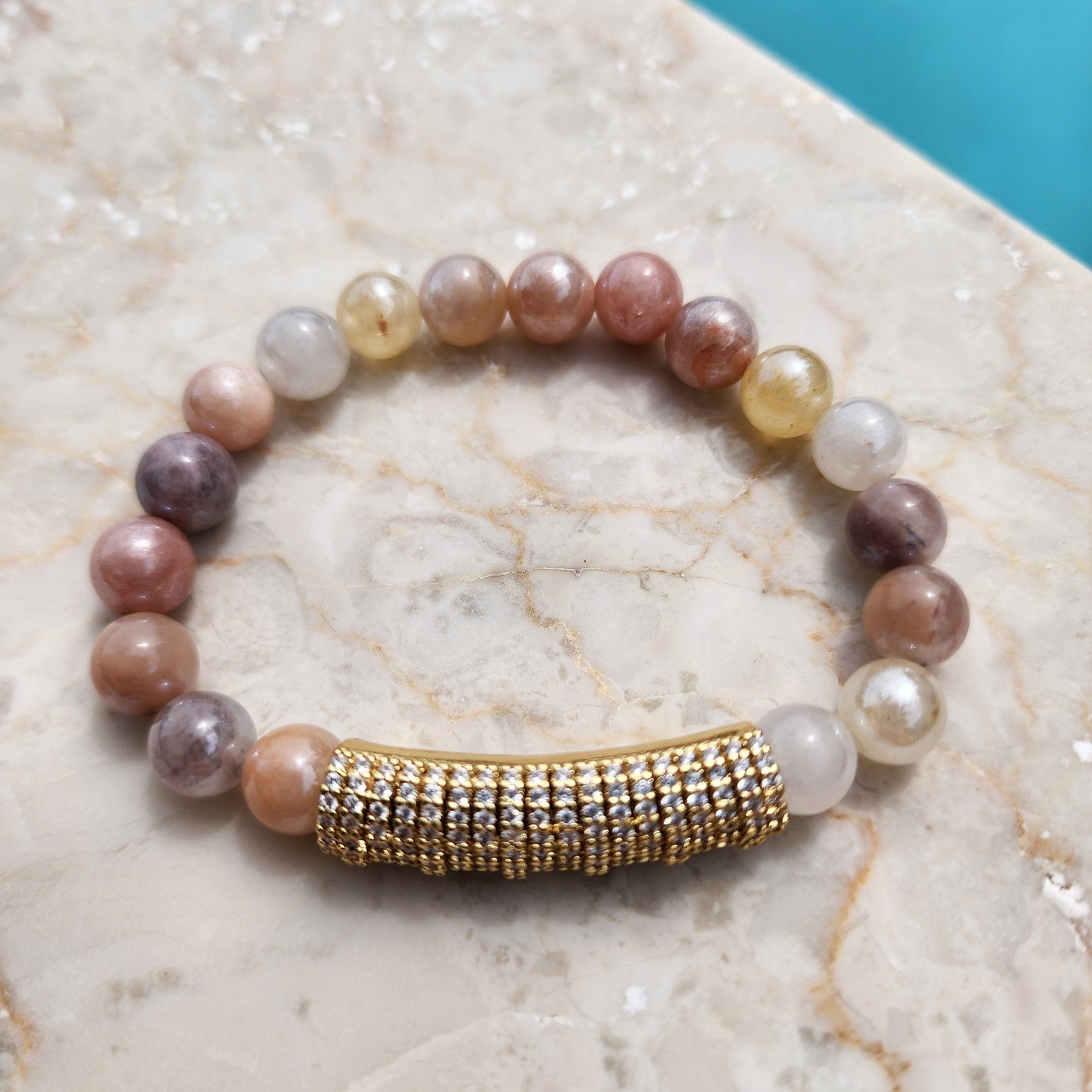 Candy Stretch Bracelet in Sun Stone
