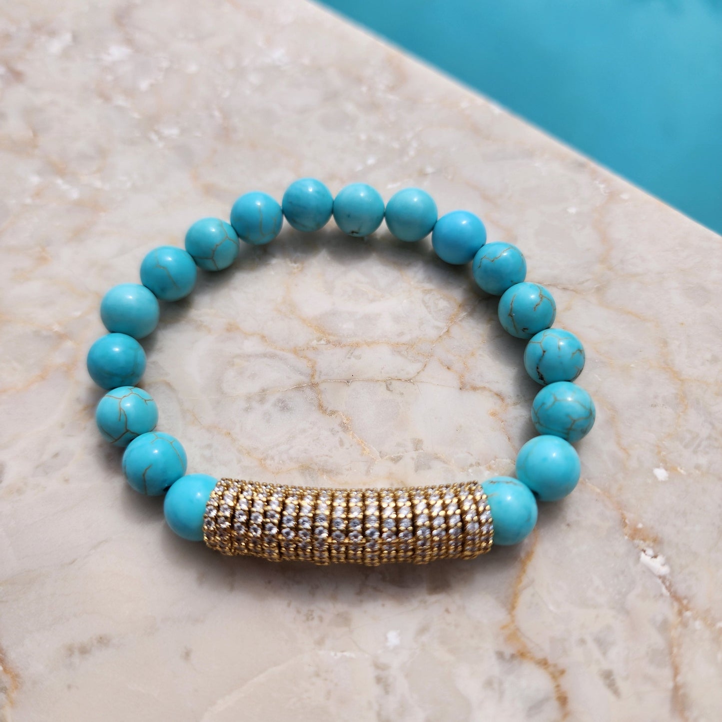 Candy Stretch Bracelet in Turquoise