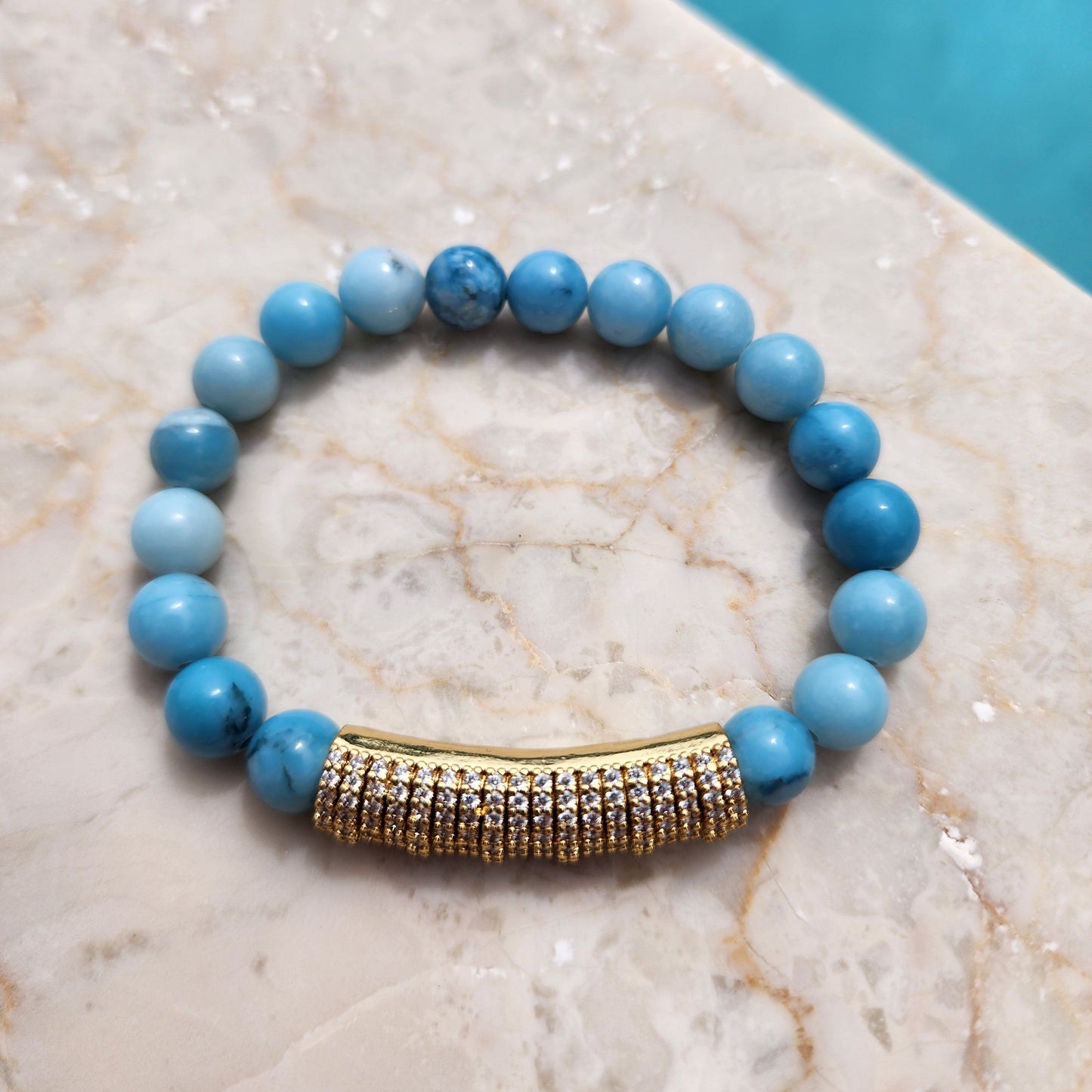 Candy Stretch Bracelets in Larimar