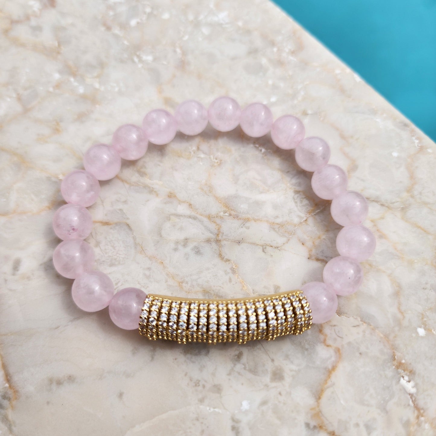 Candy Stretch Bracelet in Rose Quartz