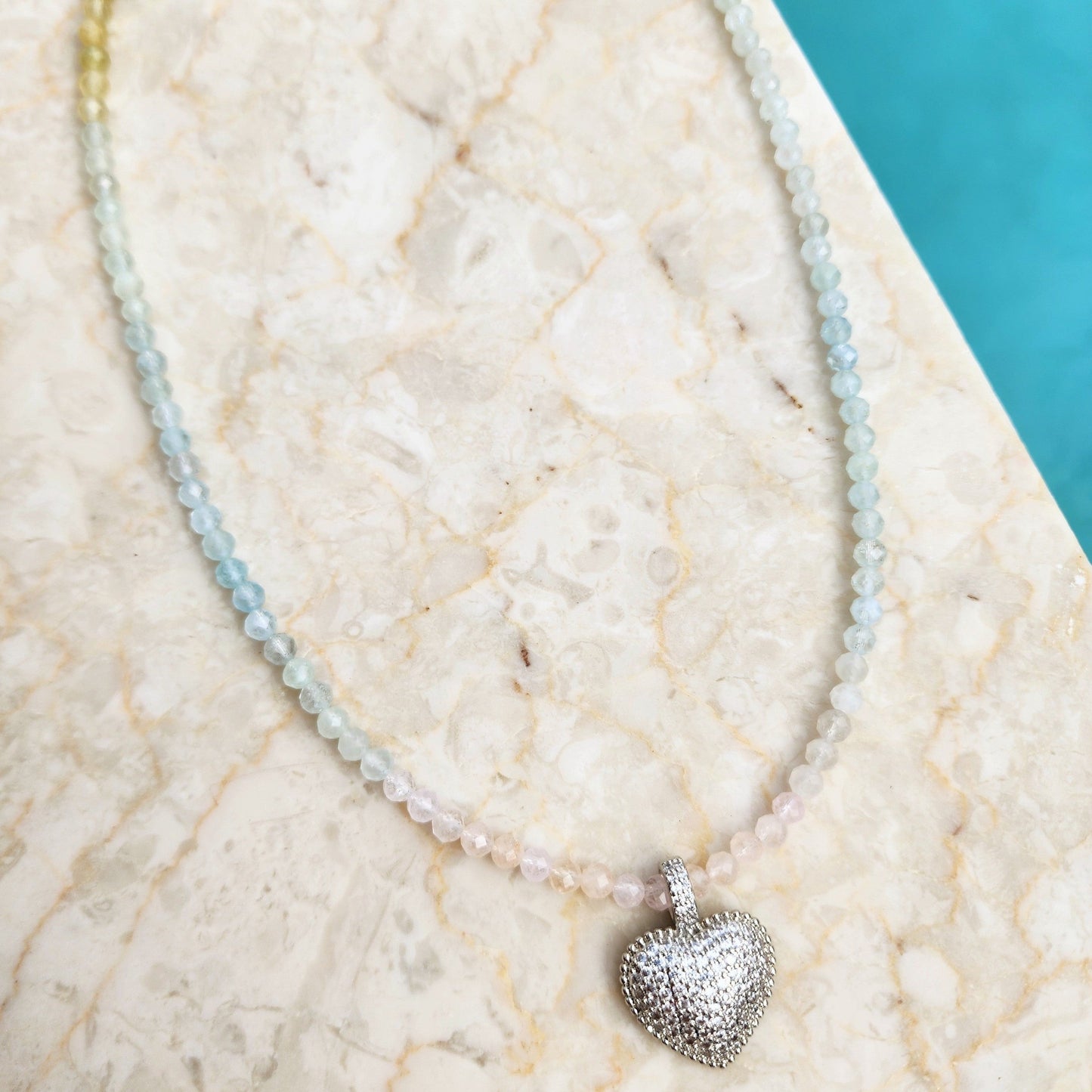 Morganite Heart Necklace