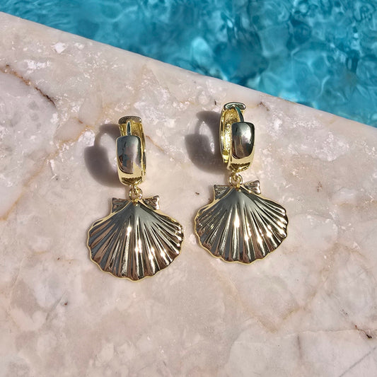 Golden Seashell Earrings