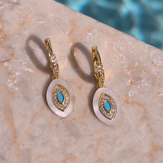 Turquoise Eyes Drop Earrings