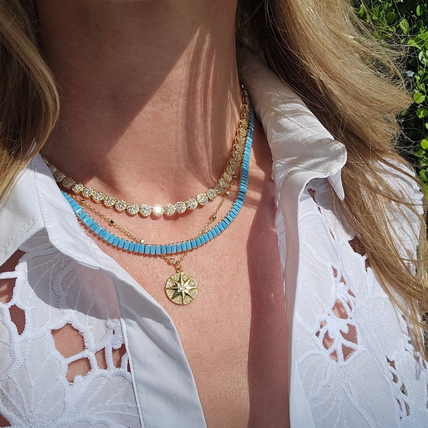 Turquoise Tennis Necklace
