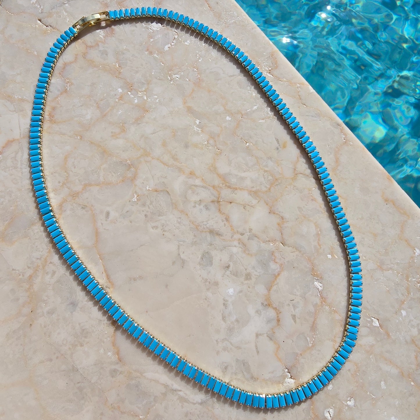 Turquoise Tennis Necklace